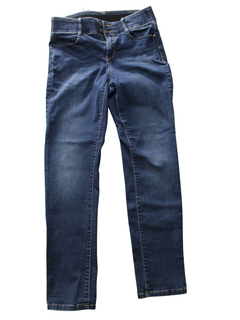Apt 9 Torie Tummy Control Jeans Womens 10 Dark Wash Blue Straight Leg Stretch